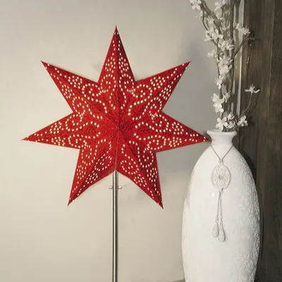 Obrázek produktu pro Stojací lampa Iovivo Star Antique Mini, cca 55 cm červená