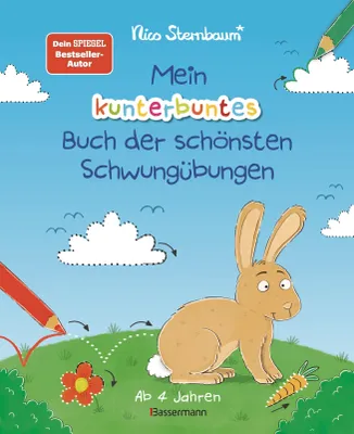 Produktbild von Mein kunterbuntes Buch der schönsten Schwungübungen. Schreibvorbereitung für Kindergarten, Vorschule und Grundschule. Ab 4 Jahre