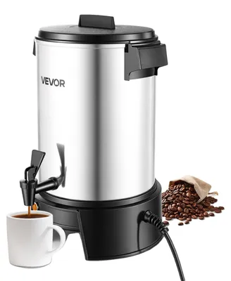 Productafbeelding van VEVOR commerciële koffiemachine, 30 kopjes, 4,5 liter warmdrankdispenser met druppelvrije tuit, koffiekan met automatische temperatuurregeling, geschikt voor catering, feesten, kerken, restaurants