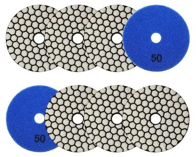 Productafbeelding van Polijpschijf, 100 mm, korrelgrootte 50, 8 stuks, voor droogpolijsten van steen