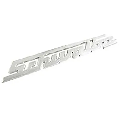 Zdjęcie produktu dla Napis "Schwär" na kolano, aluminium srebrne - Simson KR51 Schwalbe