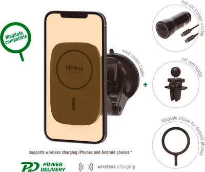 Obrázok produktu pre 4smarts Bezdrôtová nabíjacia súprava do auta UltiMag RoadTrip 15W