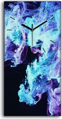 Produktbild von Wandbild Leinwand Bilder mit Uhr Geräuschlos Kunstdruck 30x60 Abstrakte Kunst - schwarze Hände