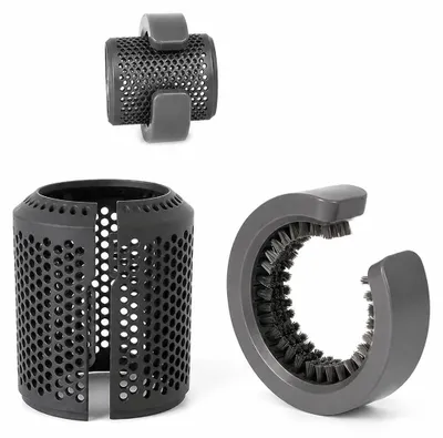 Produktbild von INF Ersatzfilter für Dyson Haartrockner mit Reinigungsbürste, 2er Set Dunkelgrau