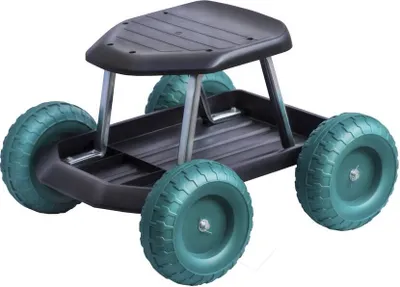 Produktbild von Gartenwagen, 130 kg Tragkraft, 49x33x47 cm, mit Stauraum und 33 cm Sitzhöhe