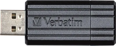 Produktbild von USB-Stick Pinstripe USB 2.0 8GB schwarz Packung mit 10 Stück