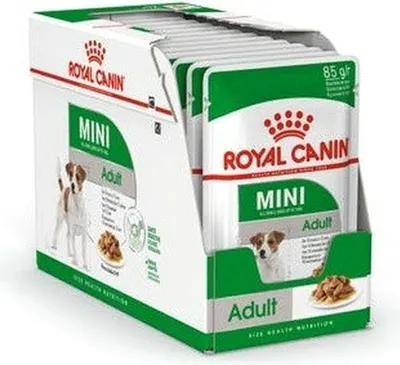 Imagen del producto de ROYAL CANIN Mini Adult: alimento húmedo para perros adultos de razas pequeñas, 12 latas de 85g
