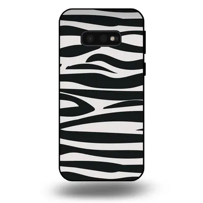Produktbild von Smartphonica Handytasche passend für Samsung Galaxy S10E mit Zebradruck - TPU Rückseitenhülle mit Zebradruck Design - Schwarz Weiß