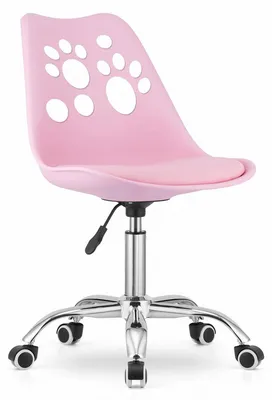 Imagen del producto de Silla giratoria PRINT rosa para niños y jóvenes con diseño de patas