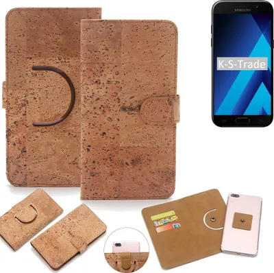 Produktbild von K-S-Trade Handy-Hülle Schutz-Hülle kompatibel mit Samsung Galaxy A5 (2017) Handyhülle Schutzhülle Korkhülle Kork-Hülle 1x