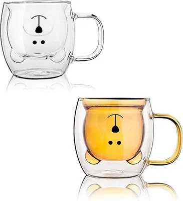 Immagine prodotto di Tazze da caffè a doppia parete, 2x250 ml, bicchieri per latte macchiato