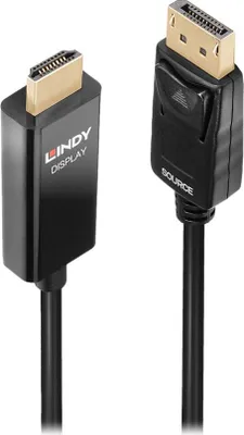 Obrázok produktu pre LINDY 1m kábel adaptéra DisplayPort na HDMI s HDR