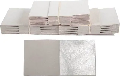 Produktbild von 300 Blatt Echtes Blattsilber 5 cm x 5 cm Echt Silber 925 zum Versilbern & Basteln