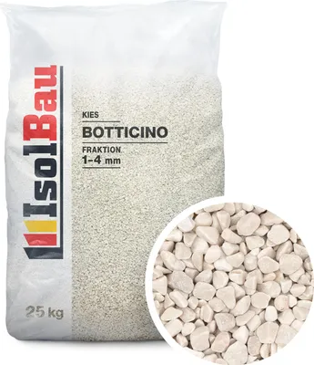 Produktbild von Isolbau - Zierkies 25 kg - Marmorkies 1-4 mm - Deko-Steine für Garten, Steinteppich, Aquariumkies, Ziersplitt Natursteine Gartenkies Wegkies Teichkies für Innen und Außen - Botticino
