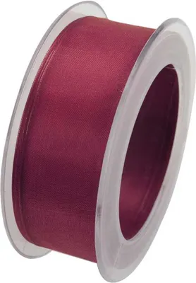 Produktbild von Organzaband mit formstablier Kante 40mm dunkelrot 20m Rolle (1m=0,43EUR) Goldina