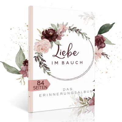 Produktbild von Schwangerschaftstagebuch, Erinnerungsbuch für Schwangerschaft, Eintragebuch, für werdende Mütter