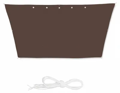 Image de Tente d'ombrage Relaxdays Trapez, hydrofuge, résistante aux UV, cordes de tension, terrasse, balcon, piscine, dimensions 3 x 4 x 2 x 2 m, marron