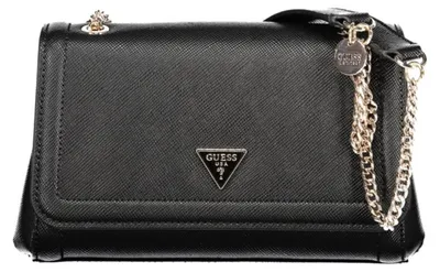 Produktbild von Stylische Damenschultertasche Schwarz – Vielseitige Fächer & Kettenhenkel