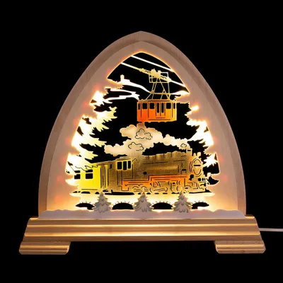 Immagine prodotto di Arco gotico ferroviario colorato (40x37cm) di Kunstgewerbe Taulin