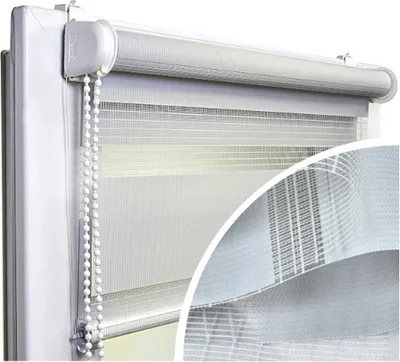 Obrázek produktu pro Voppi Roleta Den a Noc 56x150 cm ocelově šedá, dvojitá vnitřní roleta, snadná neinvazivní instalace
