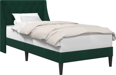 Obrázek produktu pro vidaXL Rám postele s čelem tmavě zelený 90 x 190 cm samet