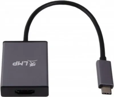 Produktbild von LMP USB-C auf HDMI 2.0 USB-C 3.1 HDMI 2.0 Grau Kabeladapter - Kabeladapter (USB-C 3.1, HDMI 2.0, 0,15 m, Grau)