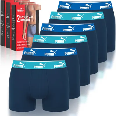 Produktbild von PUMA Herren Boxershorts 6er Set Baumwolle Farbe Blue Navy Größe XL