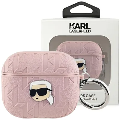 Produktbild von Karl Lagerfeld Monogram Kopf Hülle Für Airpods 3 - Rosa