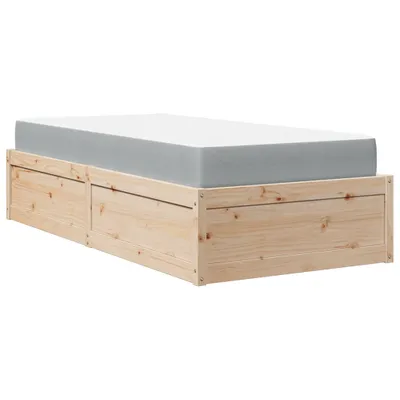Immagine prodotto di vidaXL Letto con materasso 90x190 cm in legno di pino massiccio