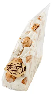 Produktbild von Quaranta Nougat mit Amarettokeksen, 165 g – Feiner Nougatgenuss & knusprige Kekse