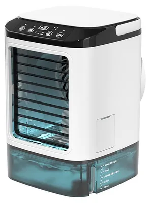 Produktbild von Mobile Klimaanlage 900 ml Wassertank, Mini Luftkühler mit Eisfach, 3 Stufen, LED Nachtlicht Büro Schlafzimmer