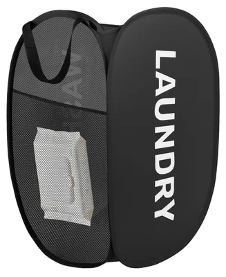 Produktbild von Faltbarer Wäschekorb, 60 Liter (33,5 x 33,5 x 58 cm, Schwarz)