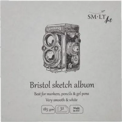 Image de SMLT Carnet de croquis Bristol carré 14 cm papier blanc