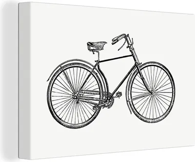 Produktbild von OneMillionCanvasses® - Leinwandbilder - 150x100 cm, Retro - Fahrrad - Vintage, Wandbilder Kunstdruck Wanddekoration