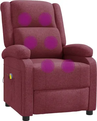 Image de Fauteuil de massage Rouge bordeaux Tissu