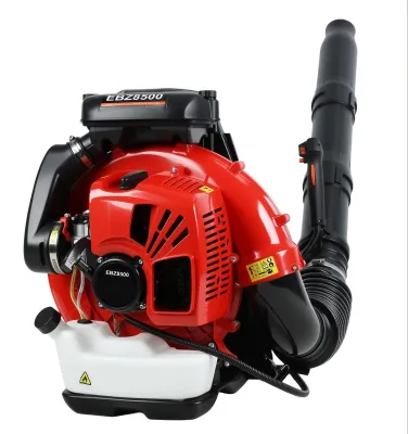 Produktbild von Rucksack Laubbläser Benzin - 75,6 cm³ 2-Takt Motor - 850 CFM Luftvolumen - 320 km/h Luftgeschwindigkeit - Hochleistung - Rot