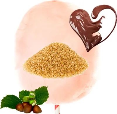 Produktbild von Zuckerwatte Zucker mit Geschmack Schokolade / Haselnuss Cremeweiß farbiger Aromazucker 250g für die Zuckerwattemaschine