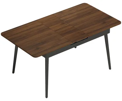 Produktbild von Ausziehbarer Esstisch 130-160 cm, Küchentisch mit abgerundeten Ecken, Hellwalnuss