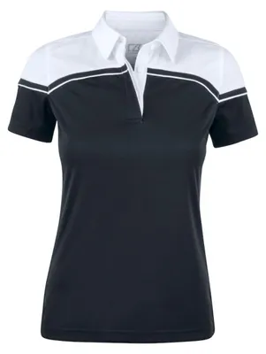 Productafbeelding van Cutter & Buck - "Seabeck" poloshirt voor dames, model ET129 (maat L) (zwart/wit)