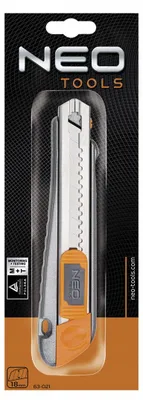 Immagine prodotto di NEO TOOLS Coltello a lama spezzata 18 mm, corpo in metallo