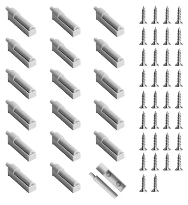 Produktbild von 17 Türdämpfer mit Soft-Close-Funktion für Schranktüren, Nachrüstdämpfer, Schubladendämpfer, Türdämpfer für Küchenschranktüren, inklusive 34 Schrauben