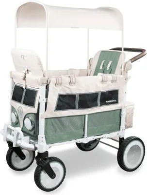 Produktbild von Wonderfold Bollerwagen Kinderwagen VW2 Volkswagen Sage Green - grün