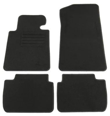 Fußmatten-Set für 3er BMW E46 Limo + Coupe + Touring, 4-teilig, Schwarz