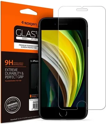 Zdjęcie produktu dla Spigen Szko Hartowane 9H Do iPhone 7/8/SE 2020/2022 Przezroczyste