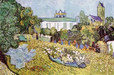 Produktbild von Vincent Van Gogh Kunstdruck Bild - Der Garten Daubignys, 1890 (80 x 120 cm)