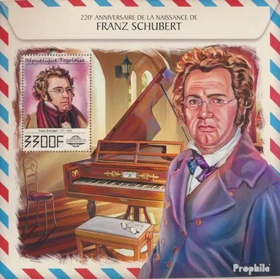 Produktbild von Briefmarken Togo 2017 Mi Block 1503 (kompl. Ausgabe) postfrisch Franz Schubert