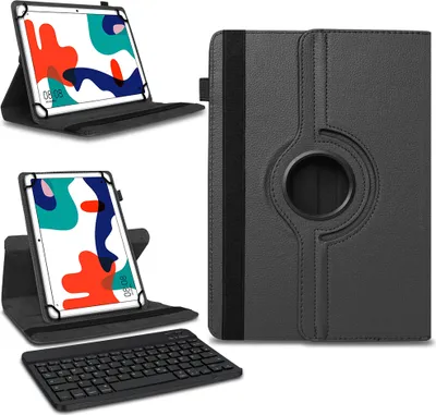 Produktbild von Tablet Tasche Hülle Huawei MatePad T10 9.7 Schutzhülle Bluetooth Tastatur QWERTZFarben:Schwarz