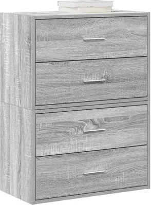 Produktbild von Möbel Schränke mit 2 Schubladen 2 Stk. Grau Sonoma 60x31x40 cm - Kommoden 858832