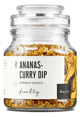 Produktbild von Wajos Ananas-Curry Dip typisch indisch fruchtig 85g