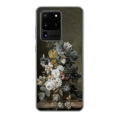 Produktbild von MuchoWow® Handyhülle Schutzhülle Hülle für Samsung Galaxy S20 Ultra Stilleben mit Blumen - Alte Meister - Malerei Silikon Softcase Handy Hülle - Karteninhaber